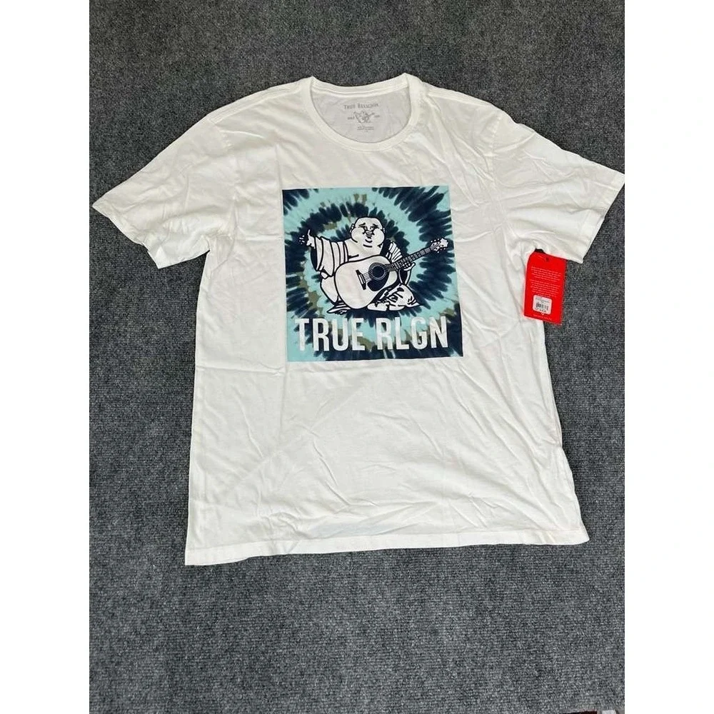 NWT TRUE RELIGION x Short Sleeve New Buddha Crew‎ Neck Tee Mens Size Large